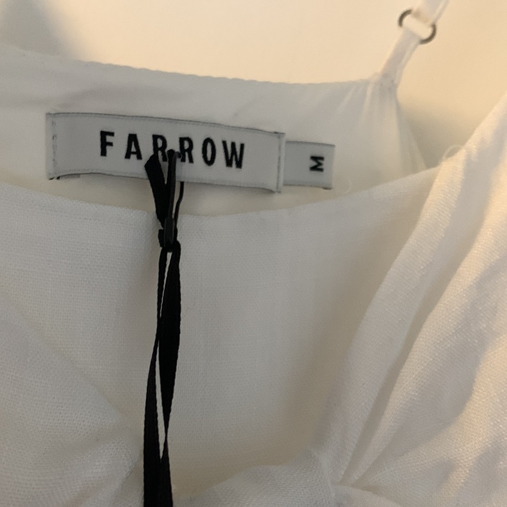 NWT-Anthropologie Farrow Dress-White-size M - Picture 3 of 5